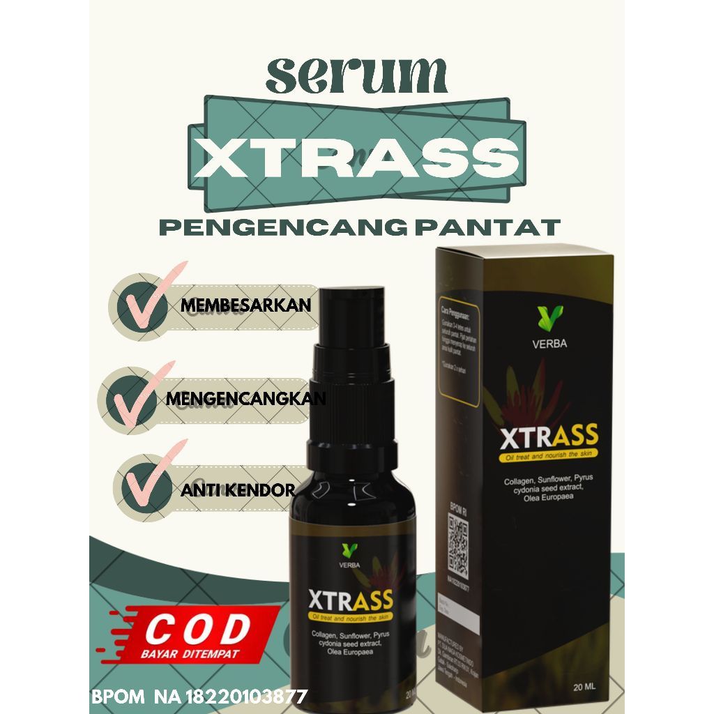 XTRASS OIL BPOM SERUM PEMBESAR PANTAT ALAMI PERMANEN PENGENCANG BOKONG AMPUH OBAT PEMONTOK WANITA