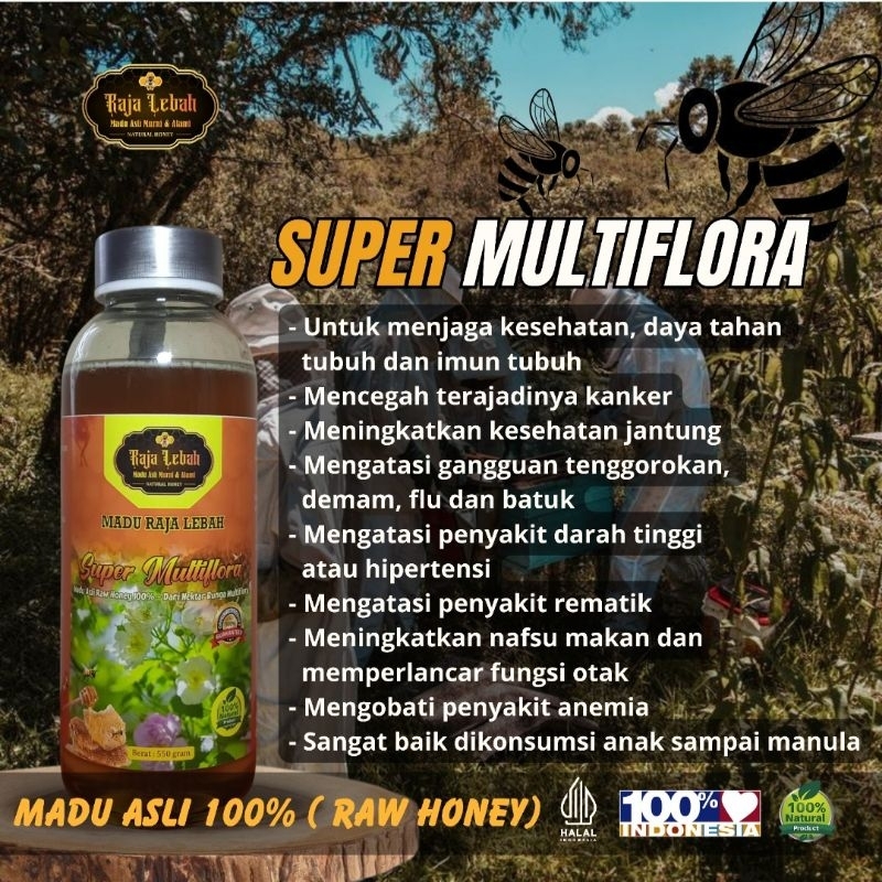 

Madu Raja Lebah / Madu Super Multiflora / Madu Asli / Madu Raja Lebah 550gr