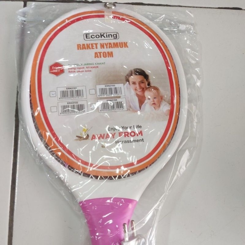 Raket Nyamuk ECOKING ERN-3101 / RAKET NYAMUK ATOM