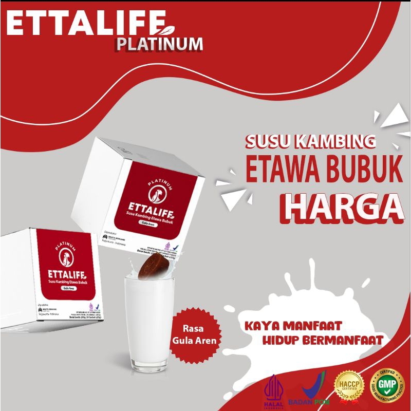 

Ettalife paket 2 box, susu kambing etawa, susu tulang, penambah berat badan anak, asi booster