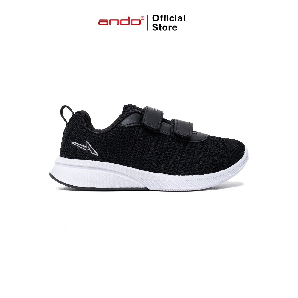 Ando Official Sepatu Sneakers Saga V Anak - Hitam/Putih