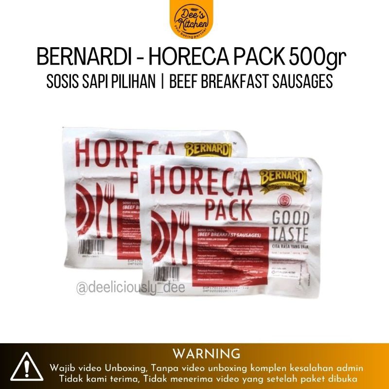

BERNARDI BEEF BREAKFAST SAUSAGE HORECA/SOSIS SAPI 500GR - FROZEN FOOD