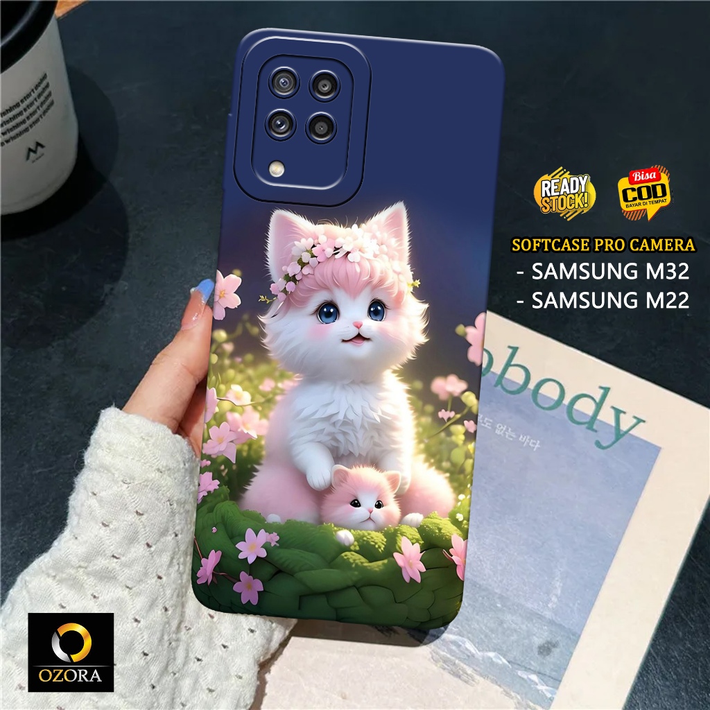 OZORA - Case SAMSUNG M32 / M22 Terbaru Fashion Case KUCING Casing SAMSUNG M32 / M22 Aksesoris Handph