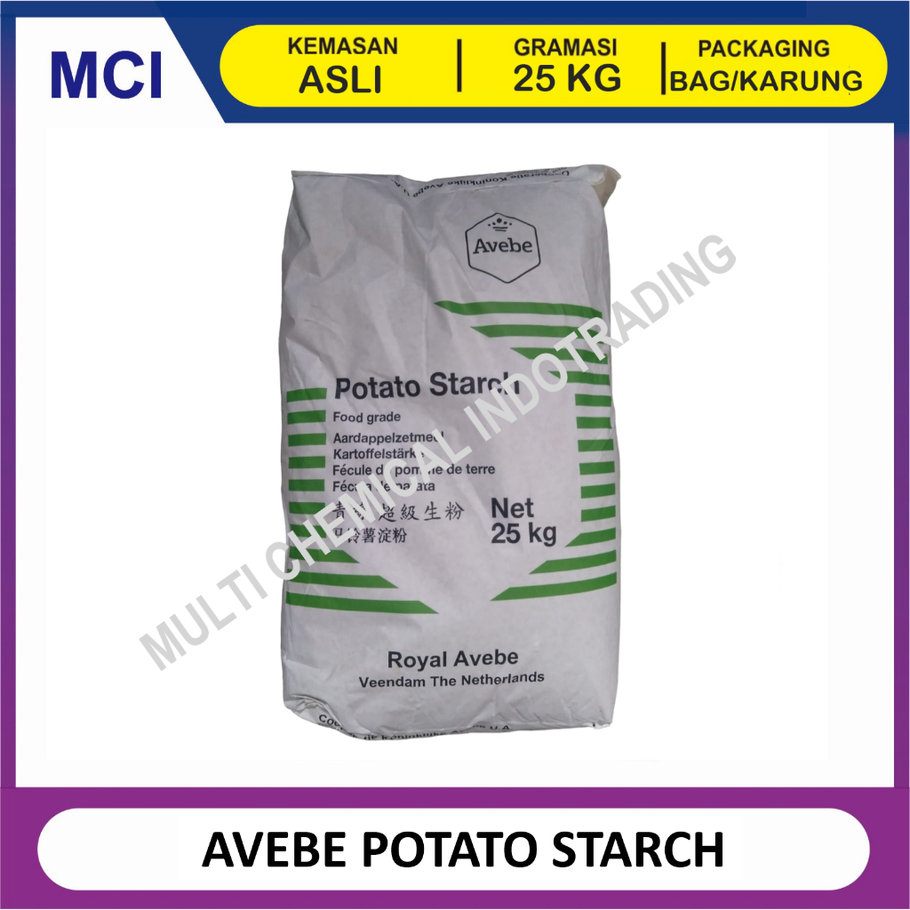 

AVEBE POTATO STARCH ex. HOLLAND. PATI KENTANG FOOD GRADE. 25 kg