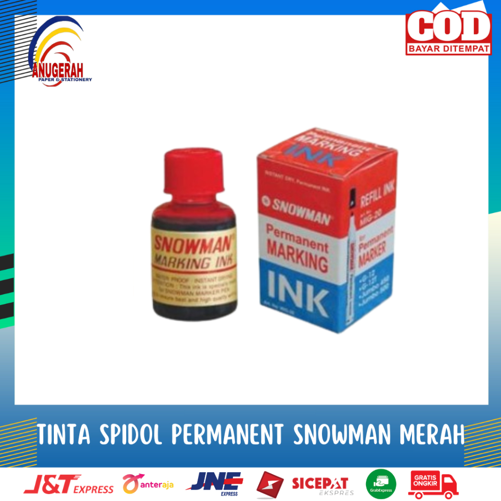 

SNOWMAN MARKER MERAH MIG 20 TINTA SPIDOL (PCS)