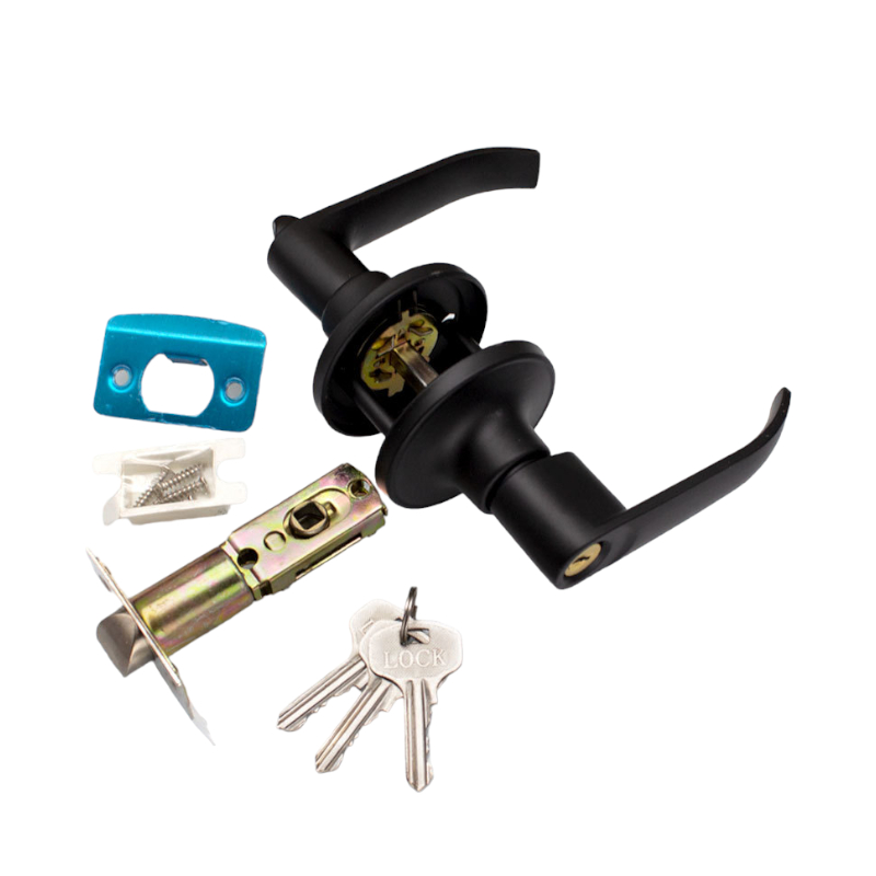 Kunci warna hitam handle pintu kamar mandi pvc baja kayu Bathroom door lock knob putar knop putar mi