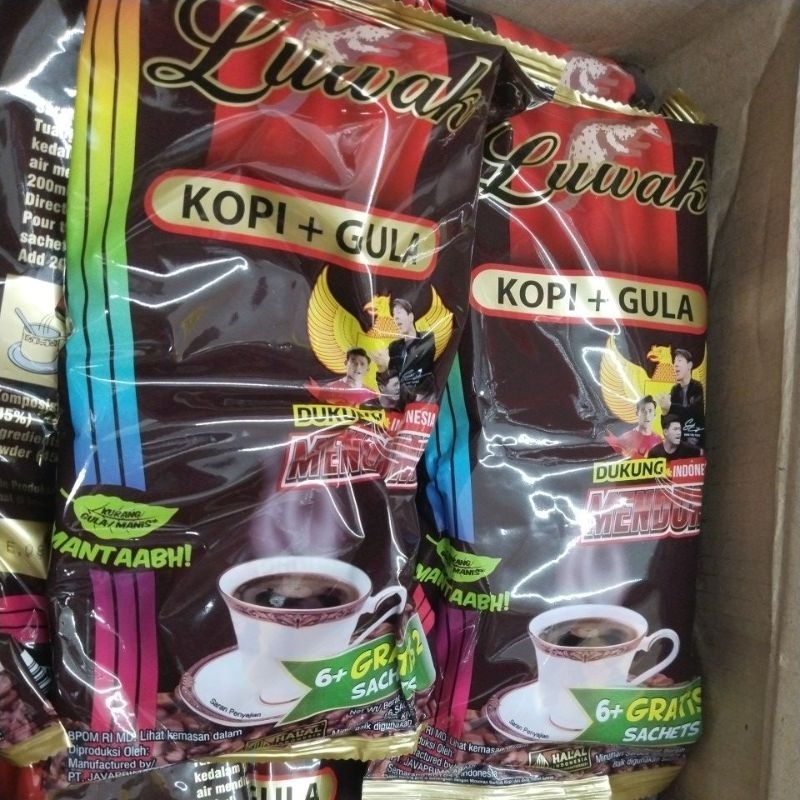 

Luwak kopi gula 6+2 sachet X 25g