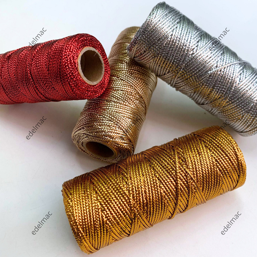 

Tali Emas Gold Silver Bouquet Binding Rope Tag Gift Packaging Wrap Souvenir Aksesoris Hadiah Kado