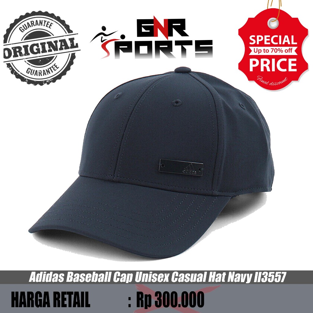 Adidas Topi Badge Lightweight Baseball Cap Unisex Hat Navy II3557 Original 100%