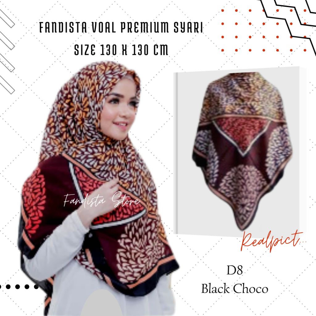 Jilbab - Hijab segi empat voal syari