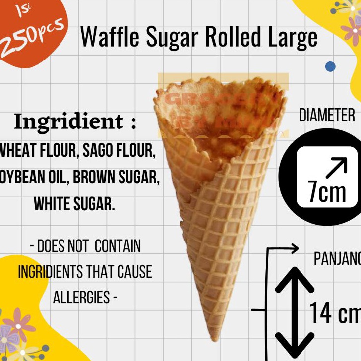 

KODE 77 CONE WAFFLE ICE CREAM MIXUE LARGE 25pcs