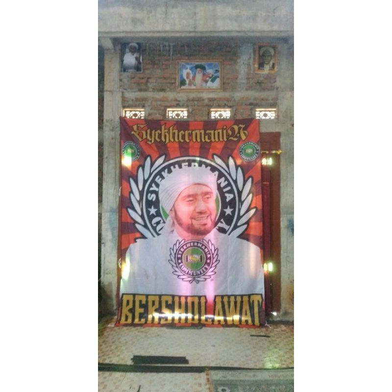 bendera/spanduk.santri sregep ngaji. syekhermania. 300x200cm