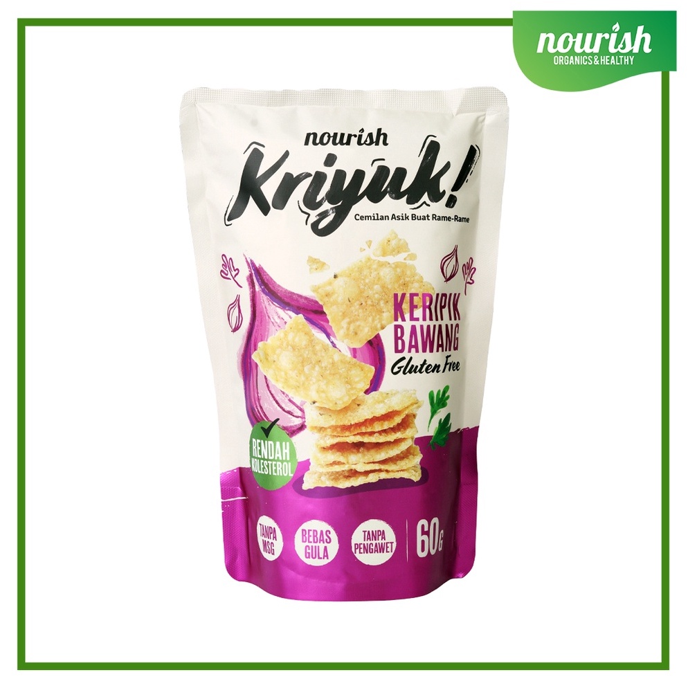 

BAYAR DITEMPAT KRIYUK Keripik Bawang Gluten Free Rendah Kolesterol NO MSG 6gr