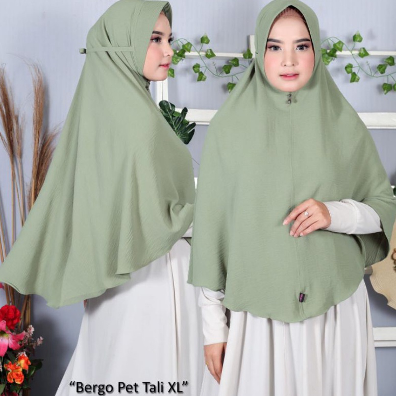VIRAL  Bergo Maryam Crinkle Pet Tali Size XL Hijab Jilbab Crinkle Size XL