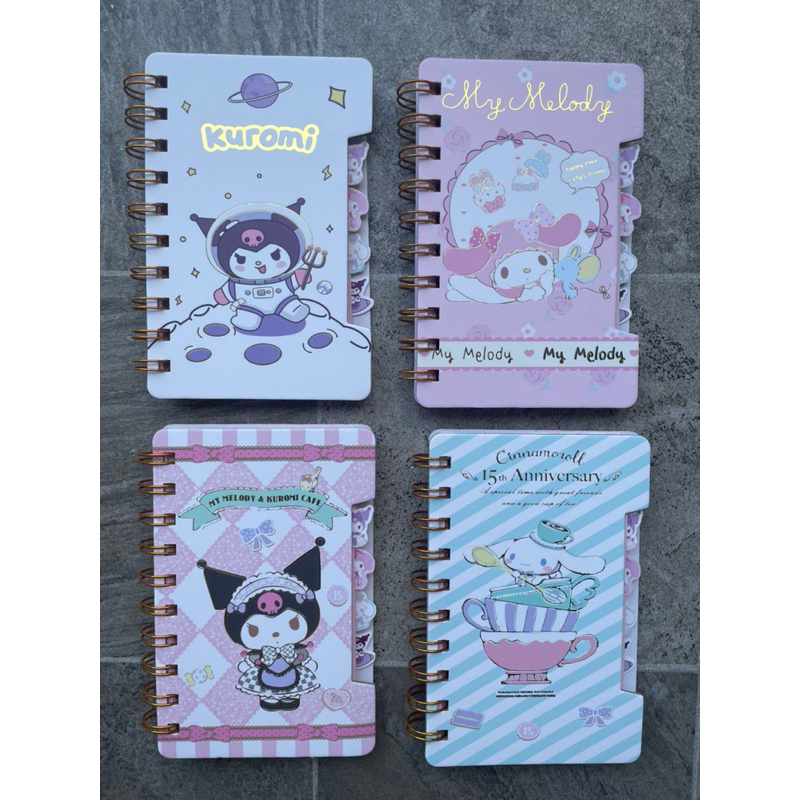 

(JLM) NoteBook Sanrio Ring Motif A7 Note Book Ring Buku Catatan Ring