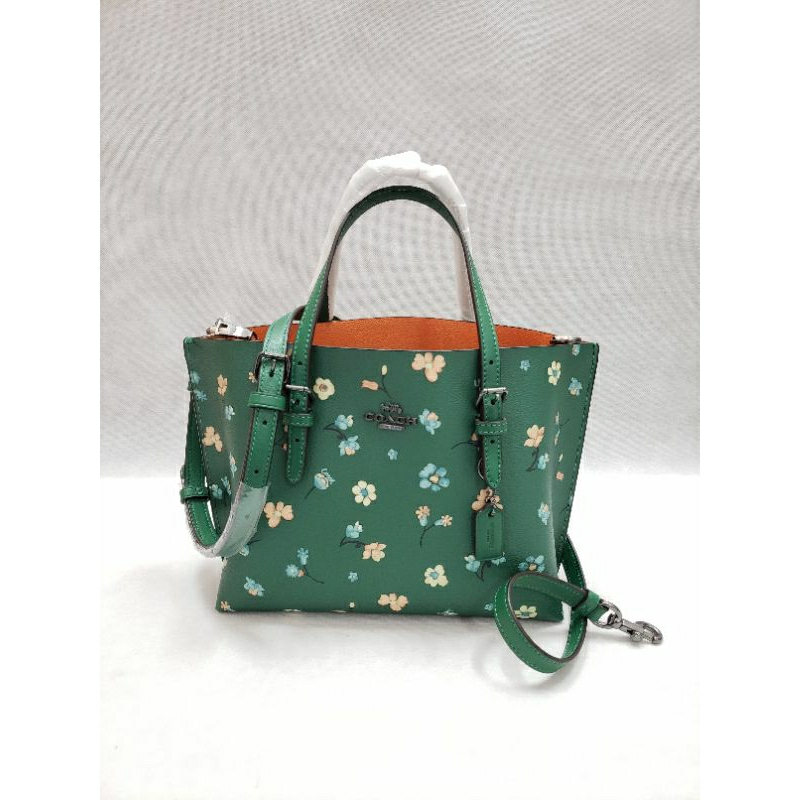 Ready COC C8613 myst flr mollie tote. Green multi. 25-27x19x10cm.