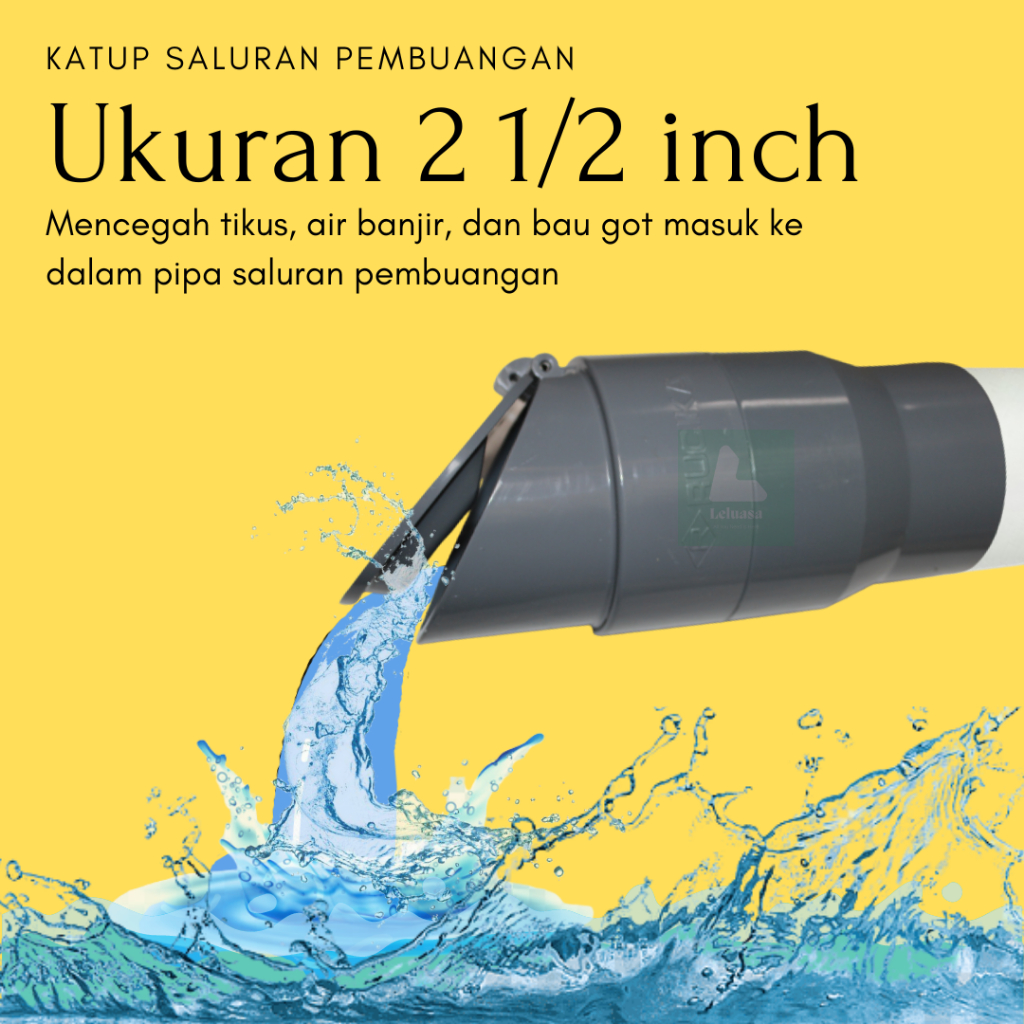 Rucika Back Flow Valve 3 4 6 Inch Backflow 11/2 2 21/2 Inchi Anti Tikus Serangga Banjir Masuk Pipa S