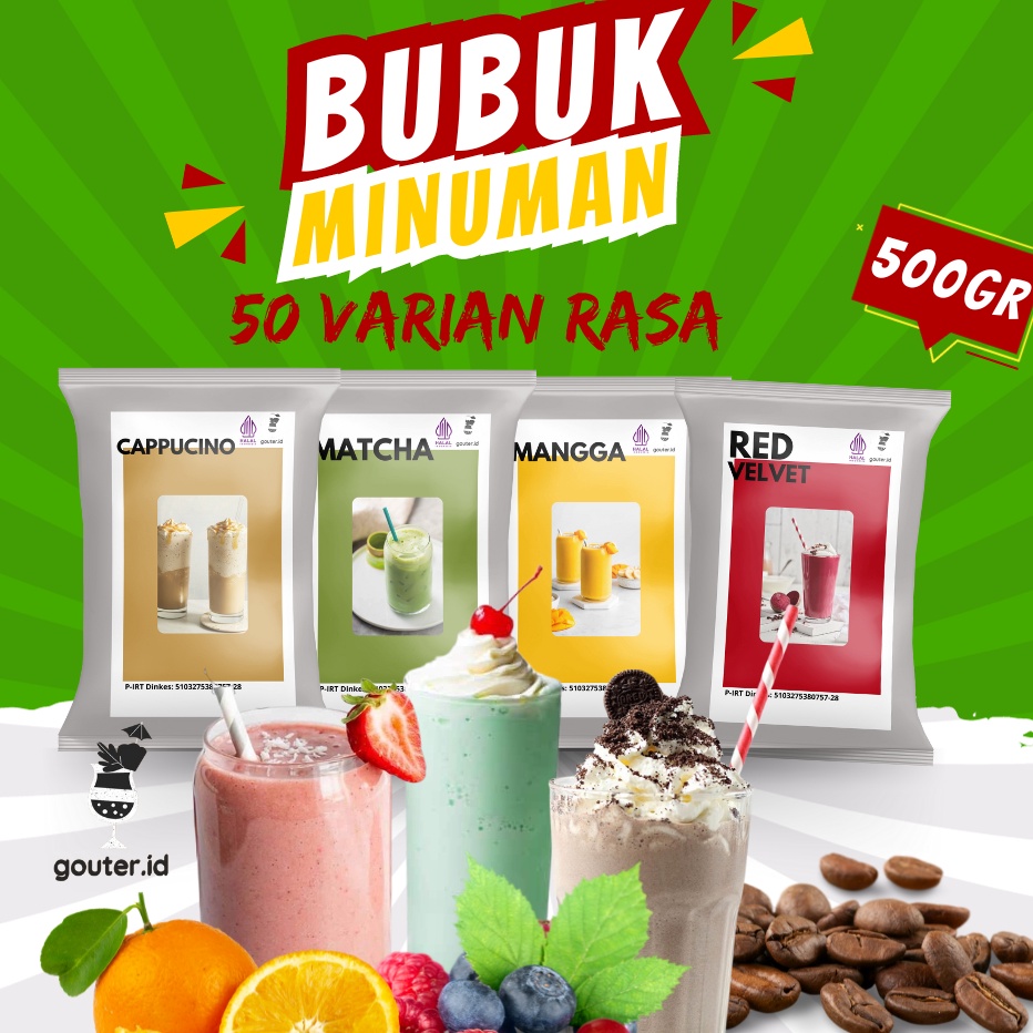 

PALING AMPUH BUBUK MINUMAN RASA 5GR SERBUK MINUMAN ANEKA RASA BUBUK MINUMAN KEKINIAN MINUMAN INSTAN