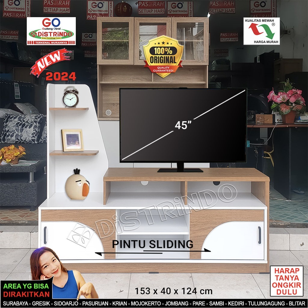DISTRINDO Bufet TV Minimalis / Rak TV 45inch