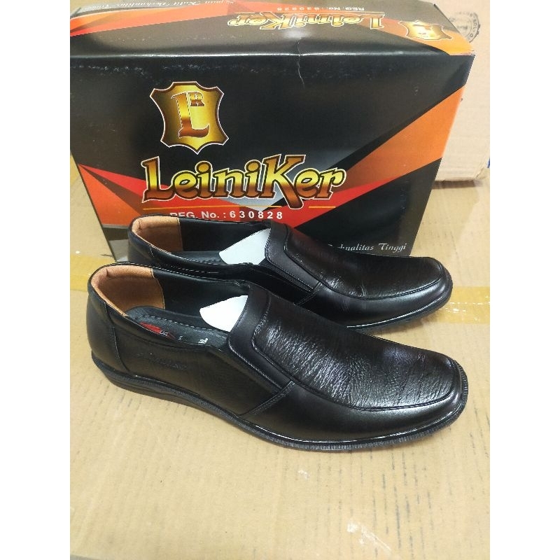 sepatu pantofel pria kulit asli LEINIKER model lancip original
