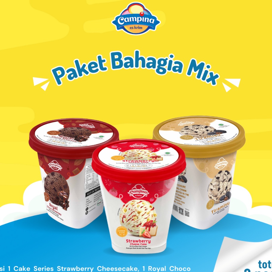 

MEGA SALE PAKET ICE CREAM CAMPINA BAHAGIA MIX ES KRIM