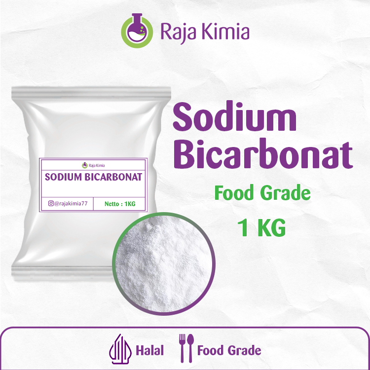 

SODIUM BICARBONAT/NATRIUM BICARBONAT/BAKING SODA/ SODA KUE - HALAL - FOOD GRADE - 1 KG EX. NOVABAY