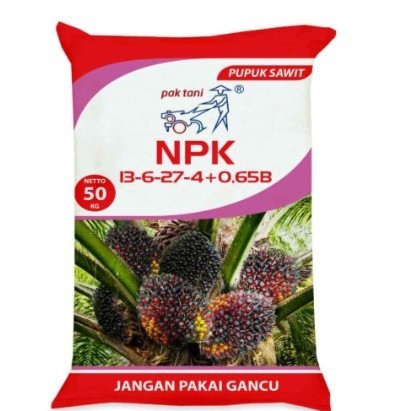 Pupuk NPK Sawit 13-6-27-4+0.65B 50 Kg fase pembuahan
