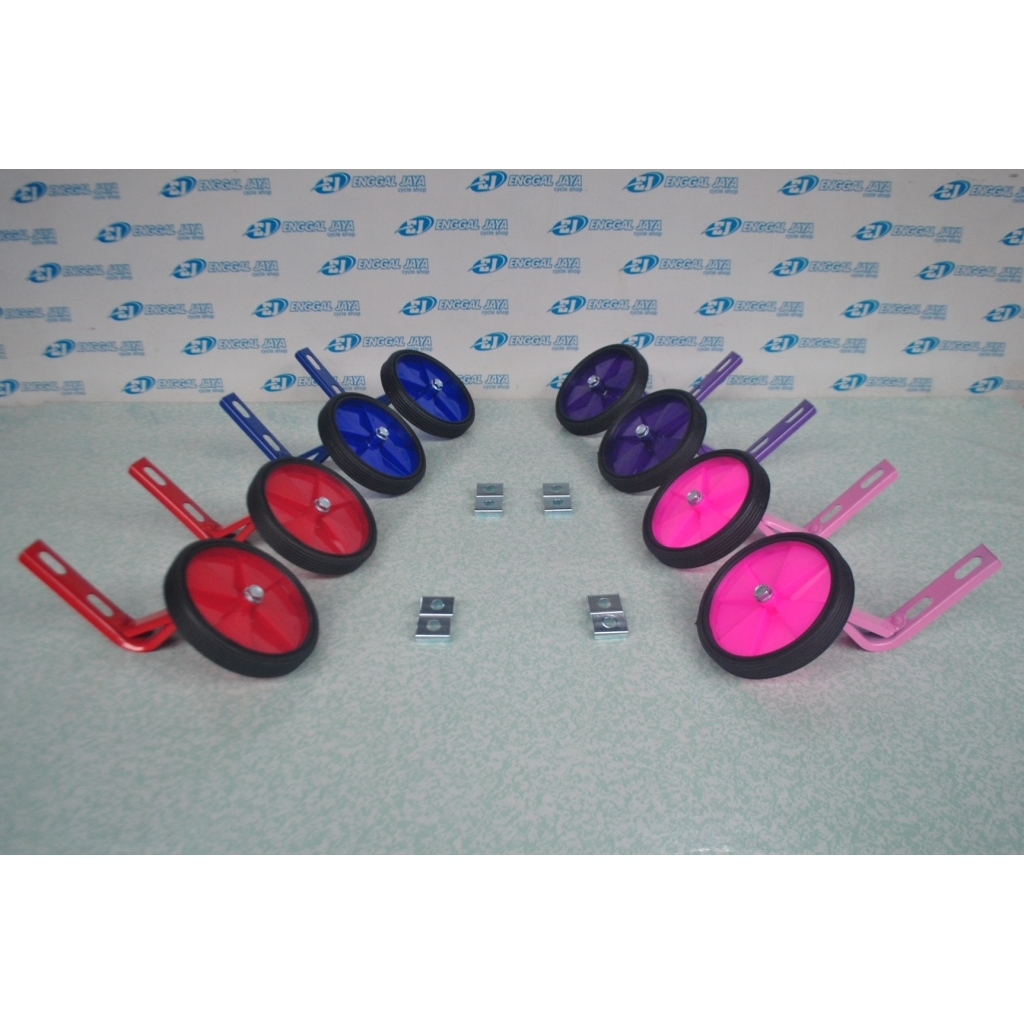 Roda Samping Odessy Sepeda Anak 12 & 16 Inch Besi Extra Tebal Roda Karet Besar Kuat - Roda Bantu Pem