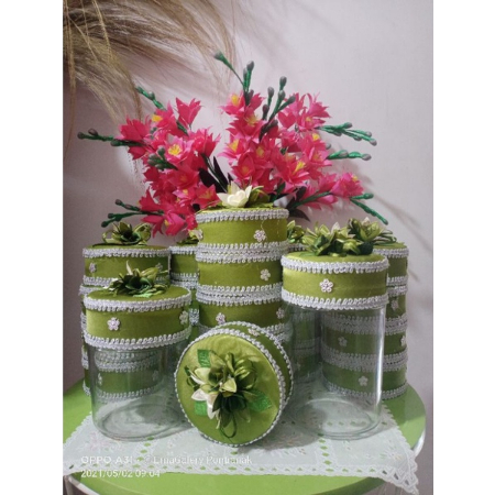 HIASAN TUTUP TOPLES HIJAU LUMUT / TUTUP TOPLES / TUTUP TOPLES KUE LEBARAN