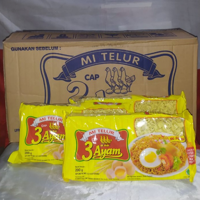 

FREE ONGKIR Mie Telur Cap 3 Ayam 1 dus isi 2