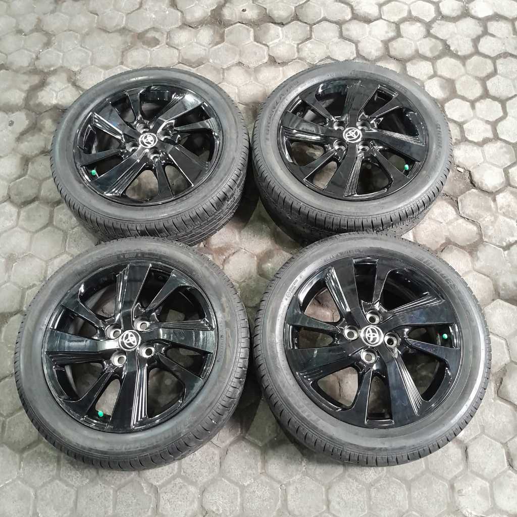 Velg Mobil Bekas Ring 16 Lubang Baut 4 STD YARIS R16X6 4X100 ET51 BAN 195 50 R16