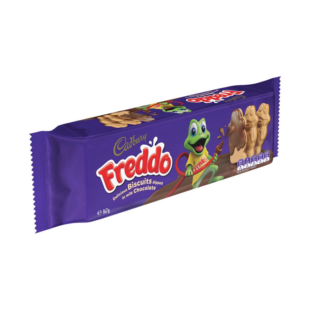 

Cadbury Freddo Milk Chocolate Dipped Biscuits | 167g Australia