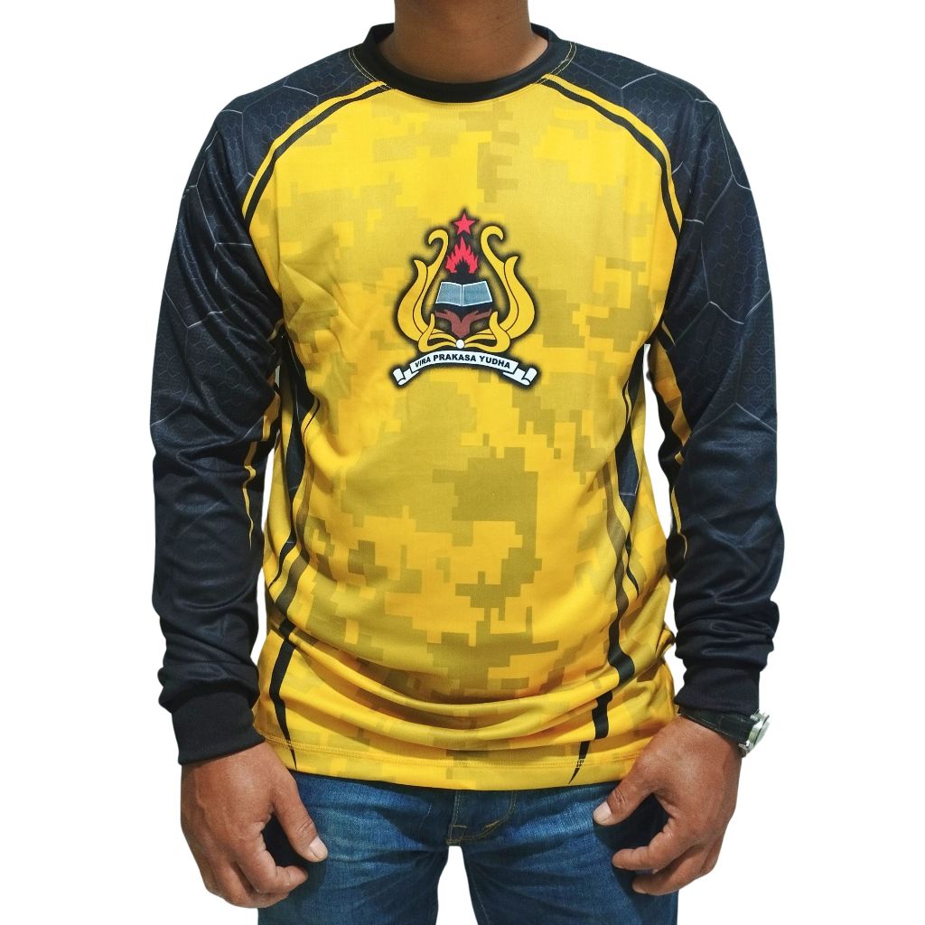 Kaos Jersey Jasmani Militer TNi Drifit Lengan Panjang