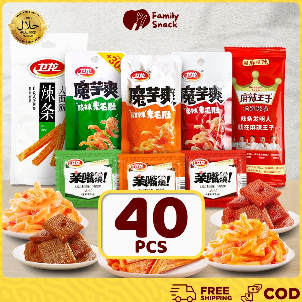 

BEST SELLER Latiao Family Snack 4pcsHALAL All Weilong Gluten Latiao Snack a Vegetarian Food