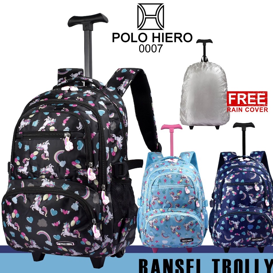 Elegant Polo Hiero Tas Trolly Polo Hiero 7 Tas Roda Ransel Sekolah Tas Trolly Anak