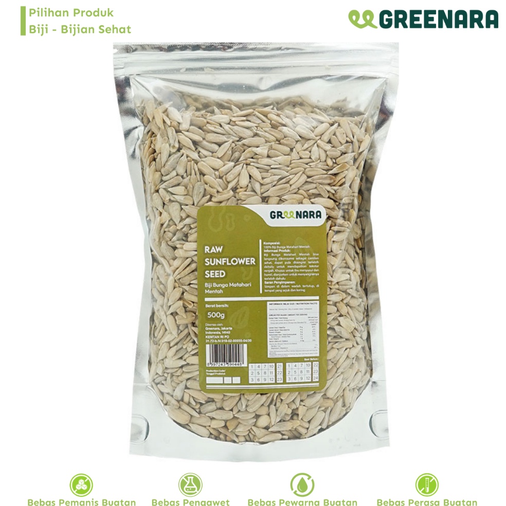 

GROSIR Greenara Kuaci Kupas Mentah 5gr Raw Sunflower 5gr