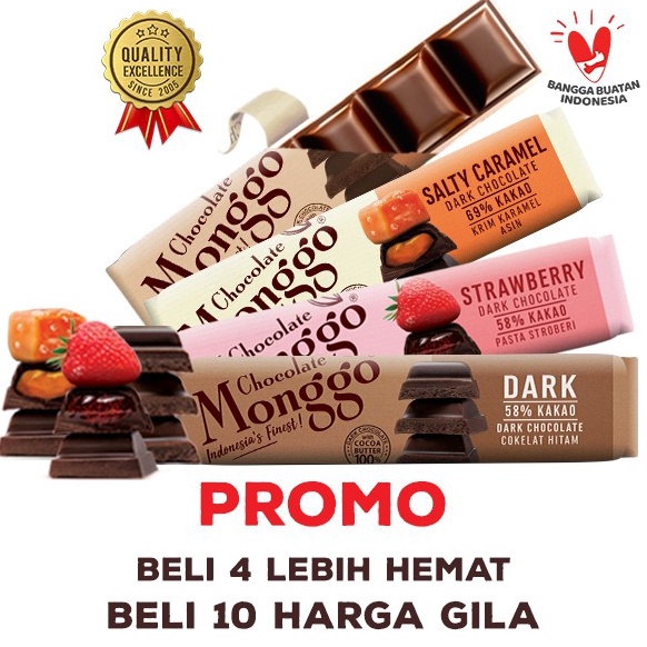 

PAKET LENGKAP Chocolate Monggo Bar 4g 13 Variants Coklat Murni 1 Cocoa Butter Dark Cokelat Snack Sehat