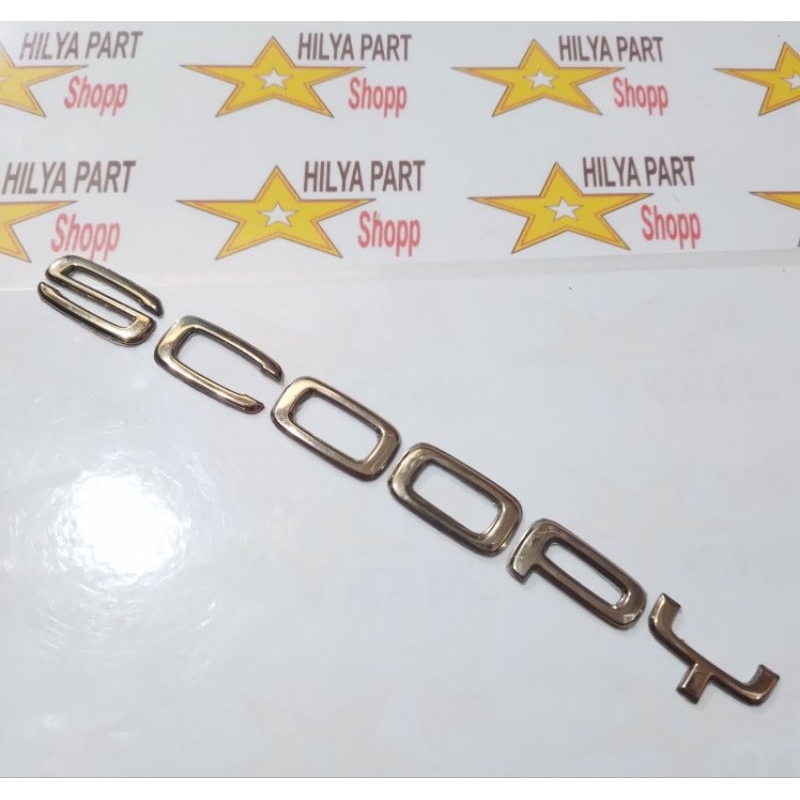 emblem logo stiker tulisan scoopy