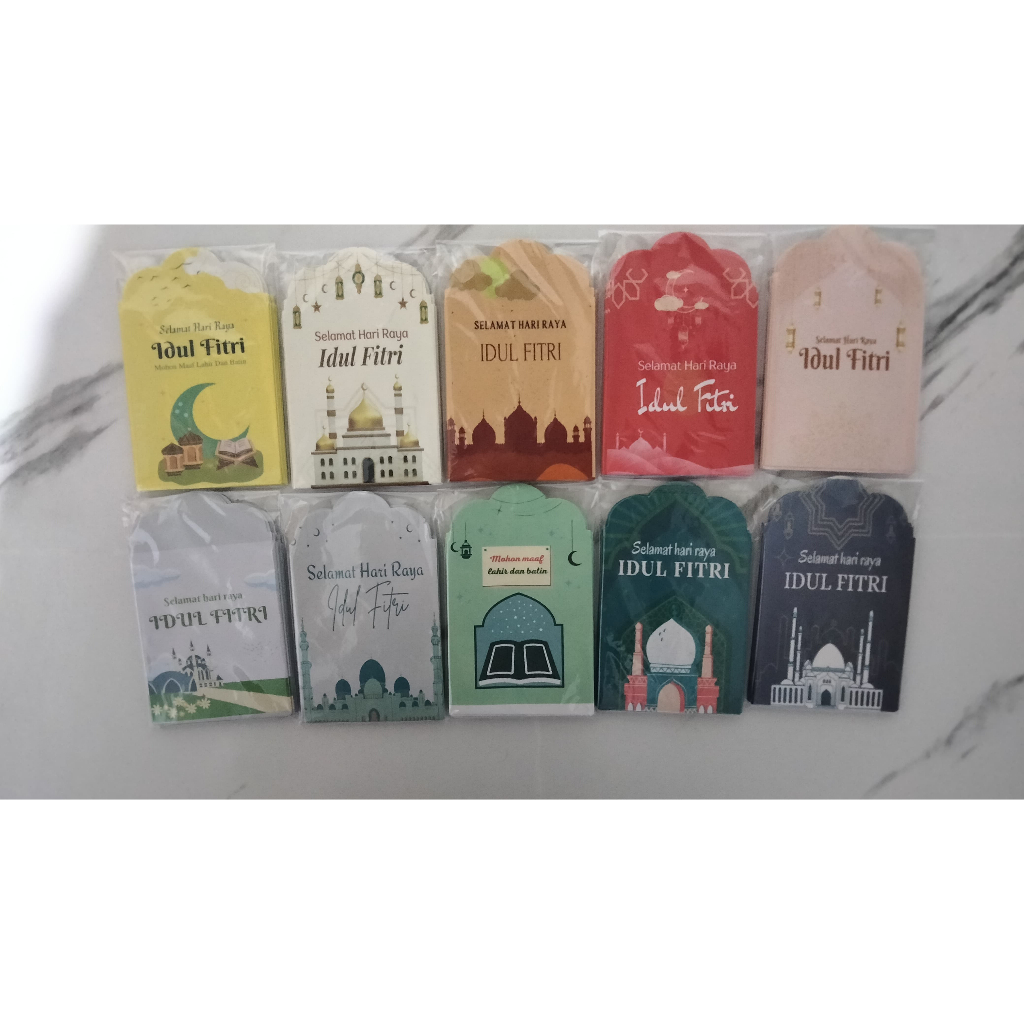 

50pcs Amplop Lebaran Mix motif muslim / tinggal pake no ribet / angpau lebaran / hadiah anak