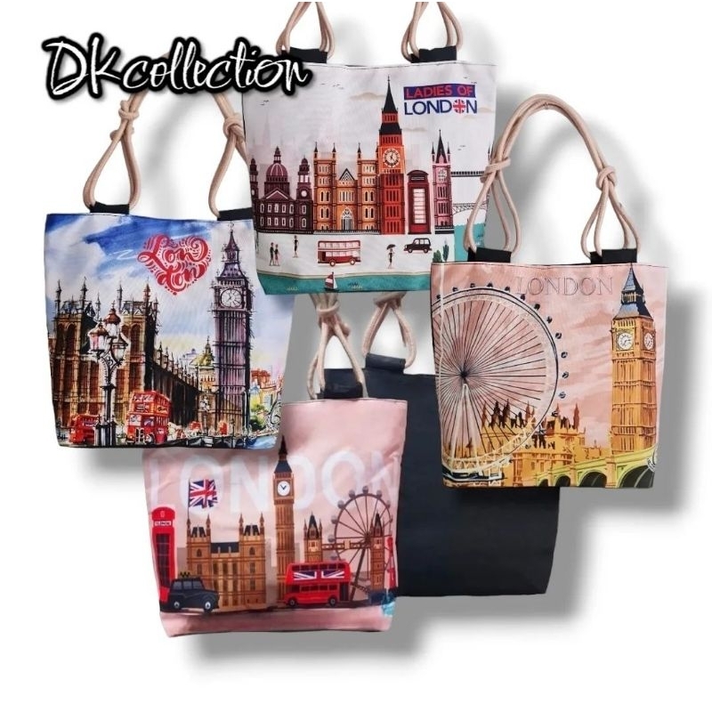 TAS KANVAS LONDON TAS KANVAS ENGLAND SOUVENIR TAS LONDON SOUVENIR TAS ENGLAND
