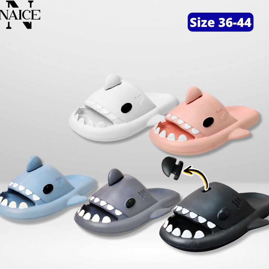 Diskon Terkini  Sandal Hiu Dewasa pria Wanita  Sandal Shark Model Hiu EVA  Sandal ikan hiu couple  S