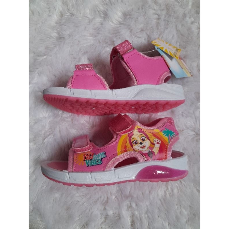 (New) sepatu sandal sendal lampu led anak paw patrol bayi baby cewek disney little m bubblegummers