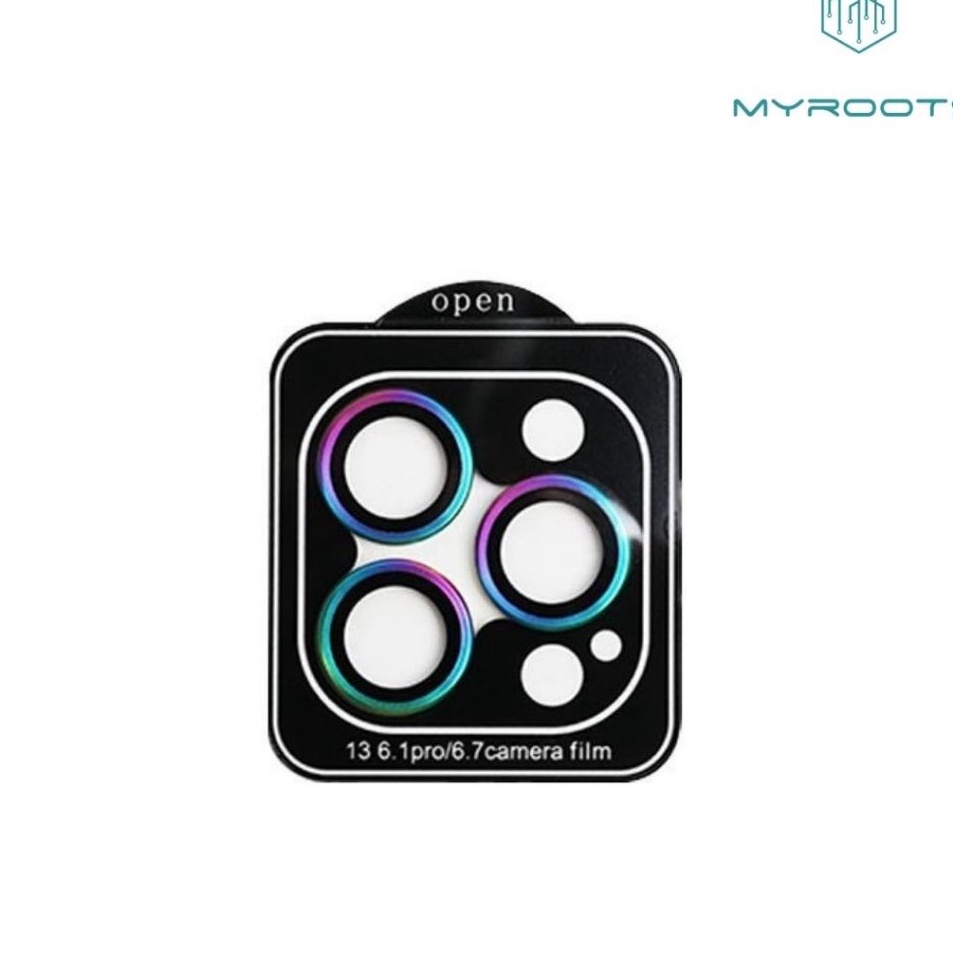 Myroots Ring Lensa Camera Rainbow Protector Iphone 11 12 13 14 15 Pro Max Mini Plus Tempered Glass P