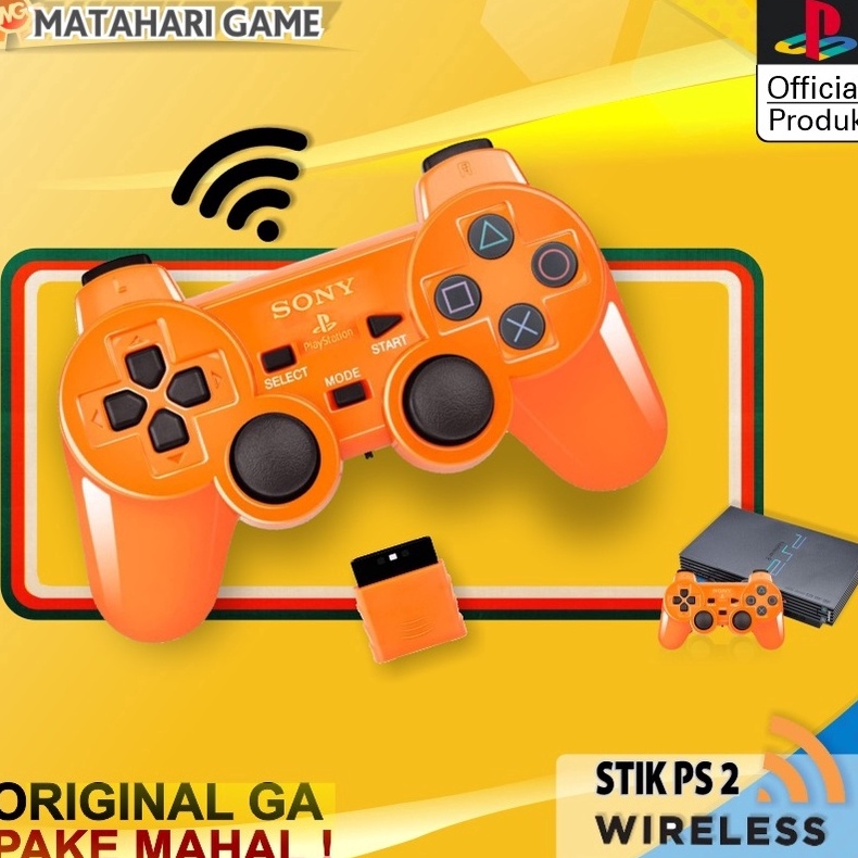 Emm Stik Stick PS2 Wireless  Stik PS2 Wireless Original SONY Dualshock Getar i Terbaru