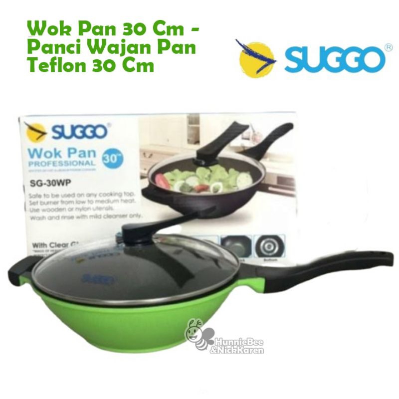 Wok Pan Panci Wajan Pan Teflon 28 dan 30 Cm Suggo