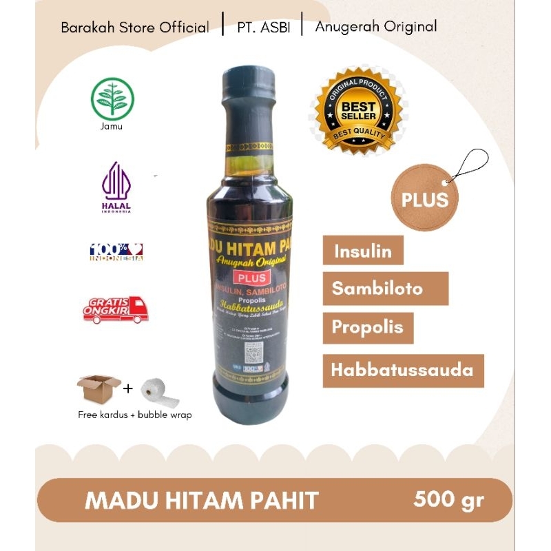 

MADU HITAM PAHIT 500 gr, Anugrah Original