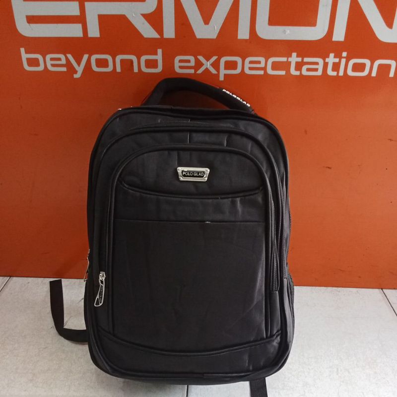 Polo Glad Tas Ransel Jumbo Pria 16 Inch Kunci Kombinasi Tas import Ransel Kerja Usb Port +
