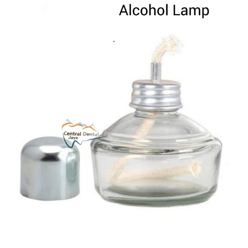 Lampu Spiritus Kaca Bening Tebal High Quality / Dental Alcohol Lamp / Alkohol Lampu Spirtus / Bunsen