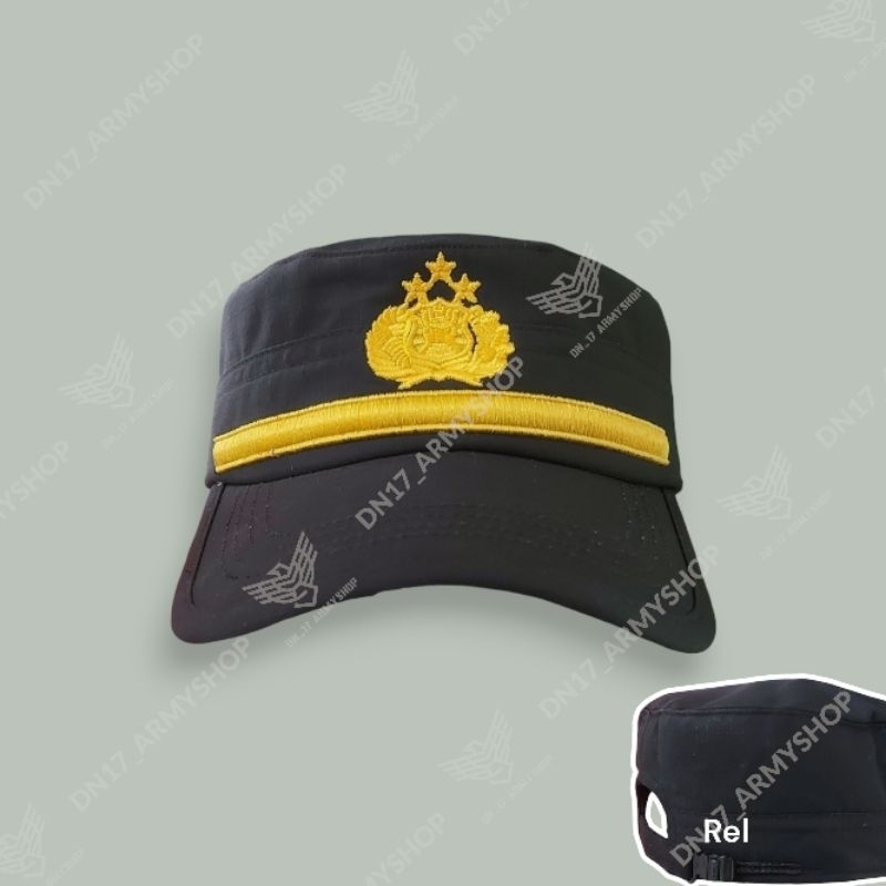 Topi Komando PAMA Polri HITAM