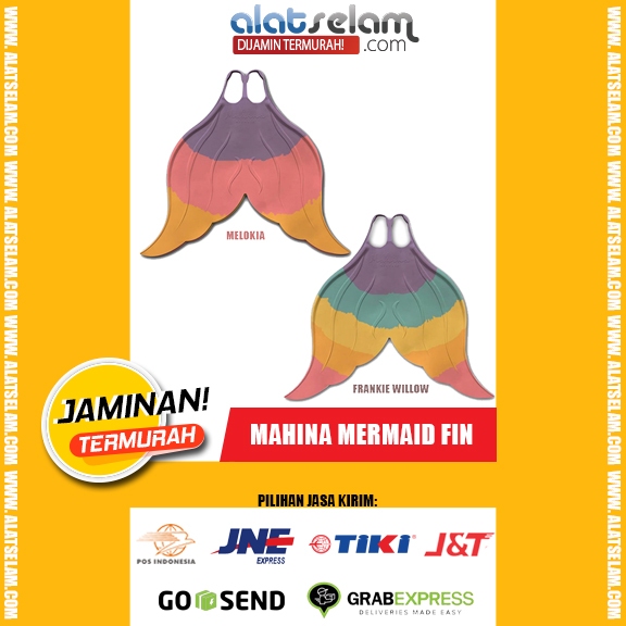 Mahina Mermaid Fin Rubber Monofins / Fin Putri Duyung / Fin Mermaid / Monofin Mermaid